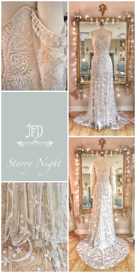Moon And Stars Embroidered Tulle 1920s Inspired Wedding Dress By Joanne