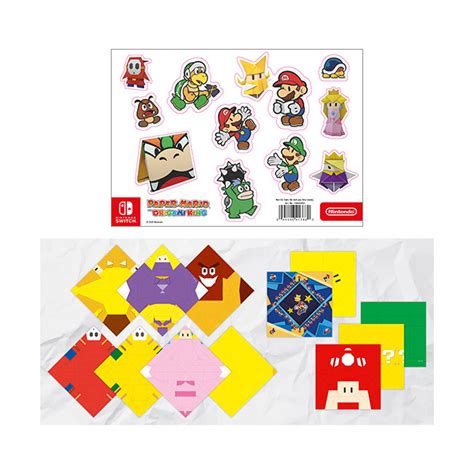 Paper Mario The Origami King Magnet Sheet And Origami Sheets Set