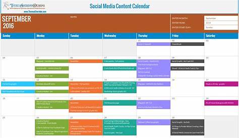 Free Printable Social Media Calendar