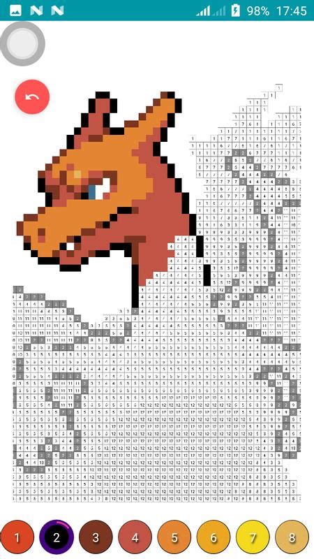 This is a full list of every pokémon from all 8 generations of the pokémon series, along with their main stats. Color by Number Pokemon Pixel Art for Android - APK Download