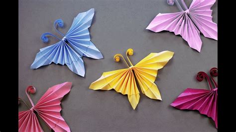 Easy Origami Butterfly How To Make A Paper Butterfly Youtube