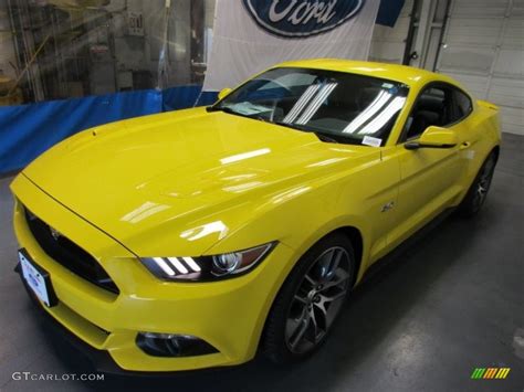 Triple Yellow Tricoat 2016 Ford Mustang Gt Premium Coupe Exterior Photo