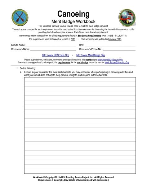 Let the authors of first aid for the usmle step 1 show you how to ace the usmle step 3. Canoeing Merit Badge Worksheet Us Service Pages 1 — db ...