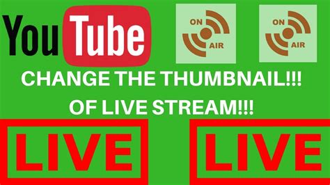 How To Change The Thumbnail In Hangouts On Air Live Stream Youtube