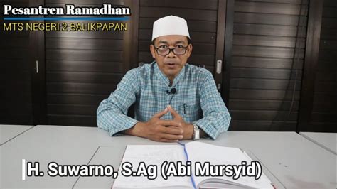 Pesantren Ramadhan Hari Ke-3 Materi Shalat Oleh Bapak H. Suwarno, S.Ag
