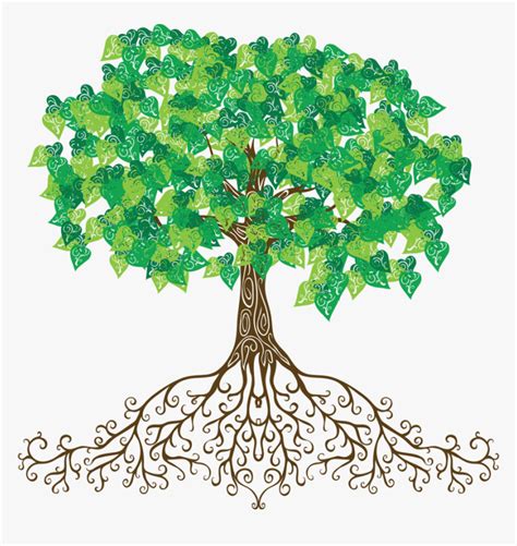 Transparent Tree Of Roots Tree With Roots Cartoon Hd Png Download