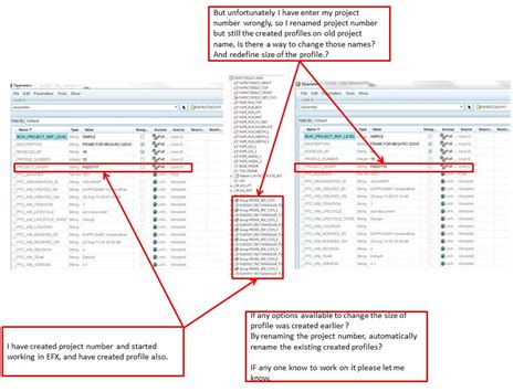 Afx Or Efx Renaming Project And Profile Size Chang Ptc Community