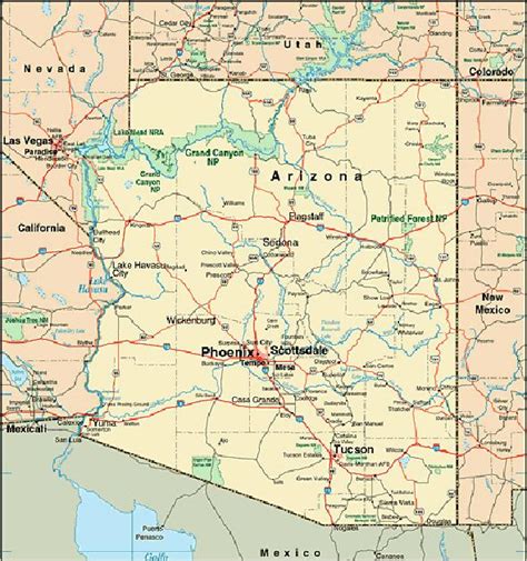 Arizona Map Vacation Idea
