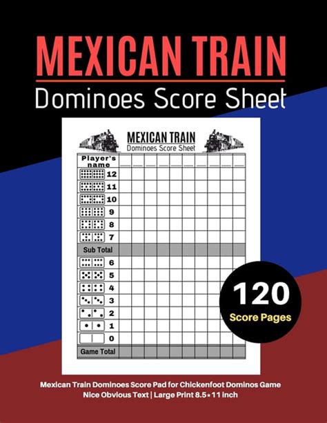 Mexican Train Score Sheet Printable
