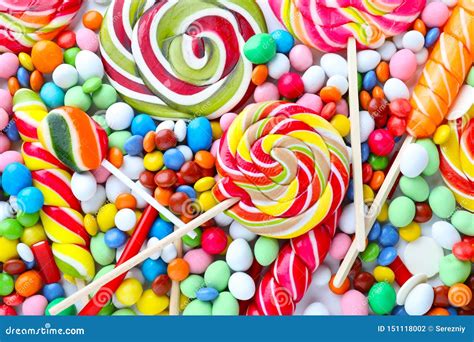 Many Different Candies Closeup Stock Photo Image Of Color Delicious