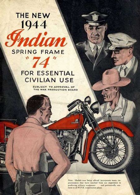 Indian Motorcyclevintage Ad Indian Motorbike Vintage Indian