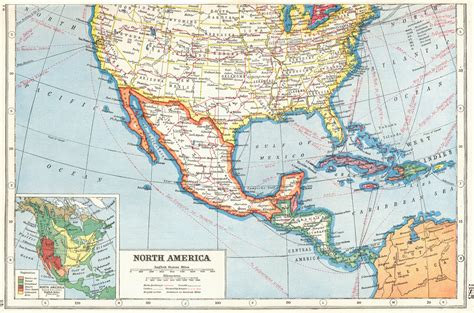 North America Southern United States And Mexico Inset Vegetation 1920