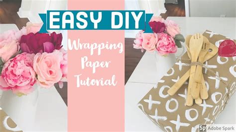 Easy Diy Wrapping Paper Tutorial Youtube