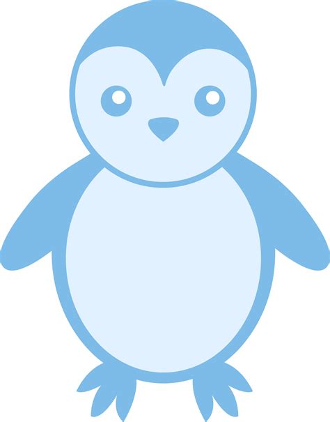 Baby Blue Penguin Free Clip Art