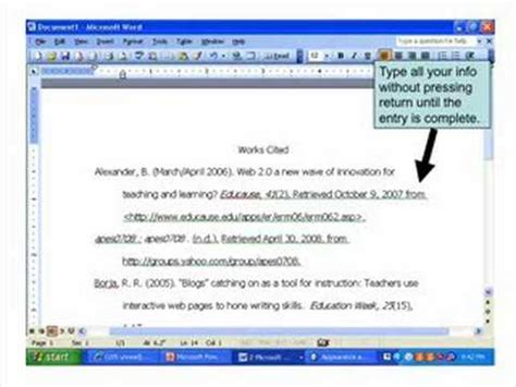Maybe you would like to learn more about one of these? How to make a works cited page - YouTube