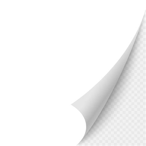 Premium Vector Paper Blank Page Curled Corner With Shadow Vector