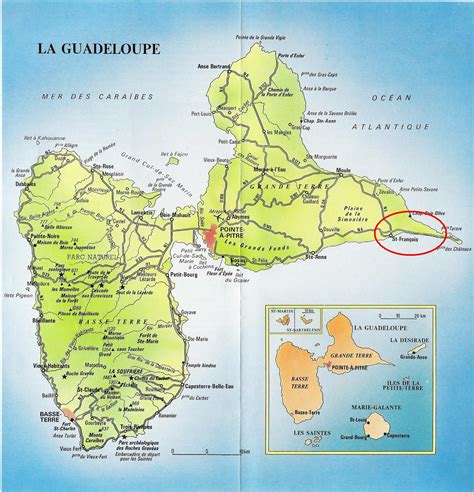 Guadeloupe Carte Géographique Vacances Arts Guides Voyages