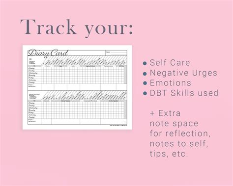 Dbt Diary Card Worksheet Dbt Skills Tracker Printable Etsy Ireland My Xxx Hot Girl