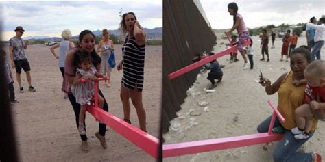 Frontera sol of mexico, petaling jaya picture: Niños juegan en "sube y baja" en la frontera entre México ...