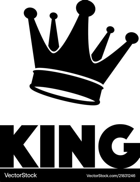 Crown King 10 Eps Logo Icon Royalty Free Vector Image