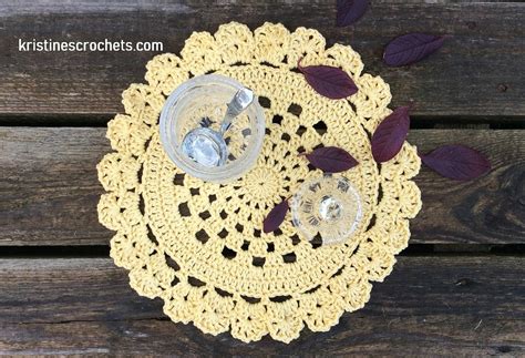 Free download, no login/sign up exclusive 40 categories. KristinesCrochets : Round Placemat Doily Delicate Flower ...