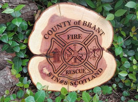 Laser Engraved Fireman Insignia Military Insignia Fireman Etsy