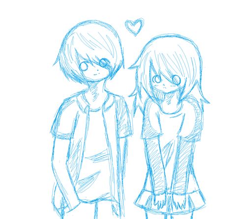 Scribbly Style Couple Line Art By Pencilbeatspaper On Deviantart