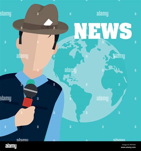 Male Journalist Reporter Stock Vector Image And Art Alamy