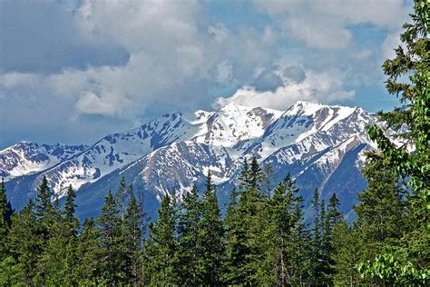 Glaciers Seen From Kicking Horse Campground In Yoho National Park