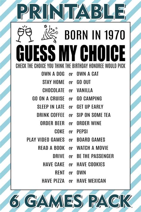 27 birthday party games for adults. 50th Birthday Games, 50 Birthday, Born In 1970, 50th ...