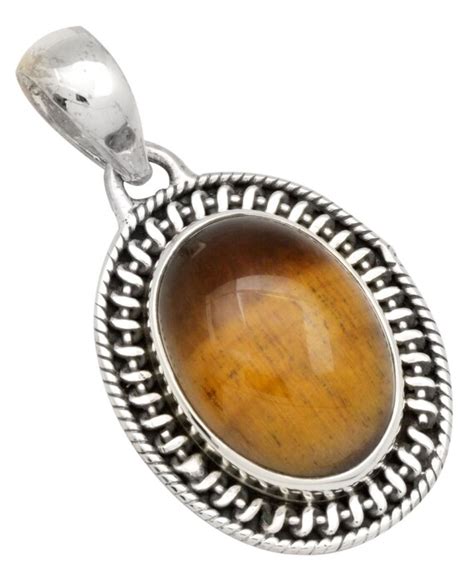 Tiger Eye Gemstone Pendant Solid By Jewelryandgiftmall On Etsy