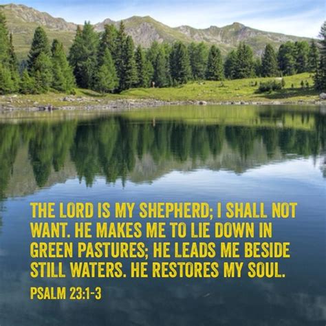 God Restores Our Soul Psalm 231 3 Inspiration Gods Word Bible