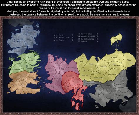 No Spoilers Risk Board Of Westeros And Essos Gameofthrones