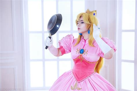 super mario princess peach inspired cosplay handmade costume etsy