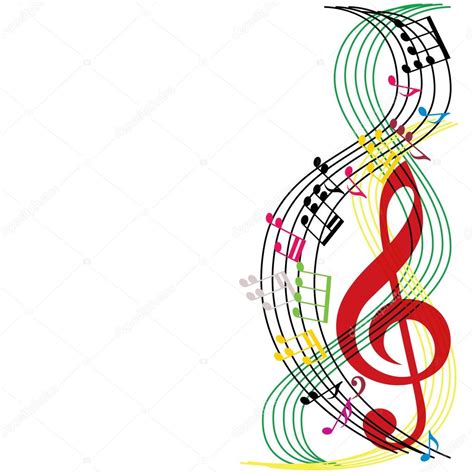 Music Notes Composition Musical Theme Background Vector Illust Stock