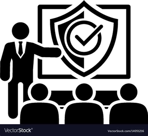 Security Briefing Icon Business Concept Royalty Free Vector