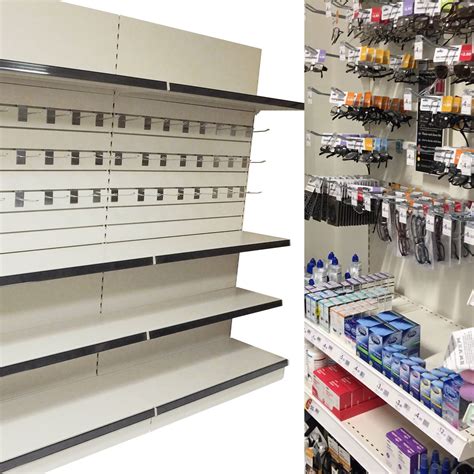 Low Cost shopshelving - metal display shelving with flat shelf display