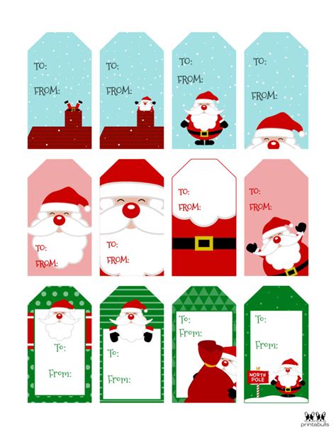 Santa Gift Tags Free Printable Tags Labels Printabulk