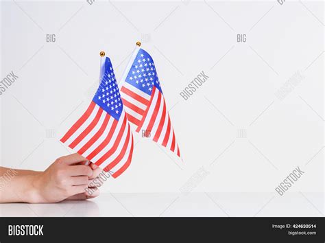American Flags Hands Image And Photo Free Trial Bigstock