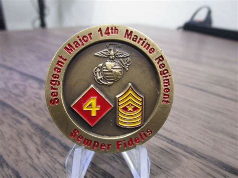 Usmc Artillery Sergeant Major 14th Marine Regiment Challenge Coin 77l