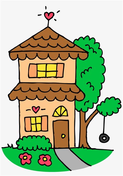 Clipart Of Cartoon Houses White House Animated Pencil Home Clipart