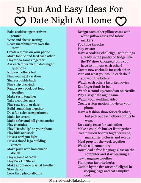 Best Date Night At Home Ideas