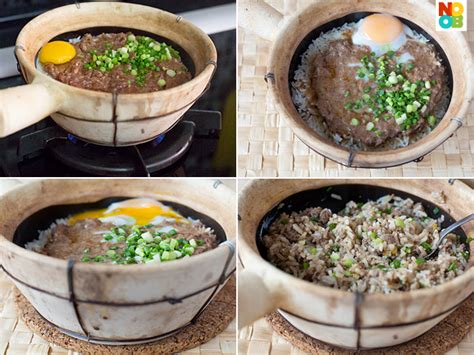 Claypot chicken rice is popular in many asian countries, for example: Claypot Rice with Beef & Egg Recipe - Noob Cook Recipes