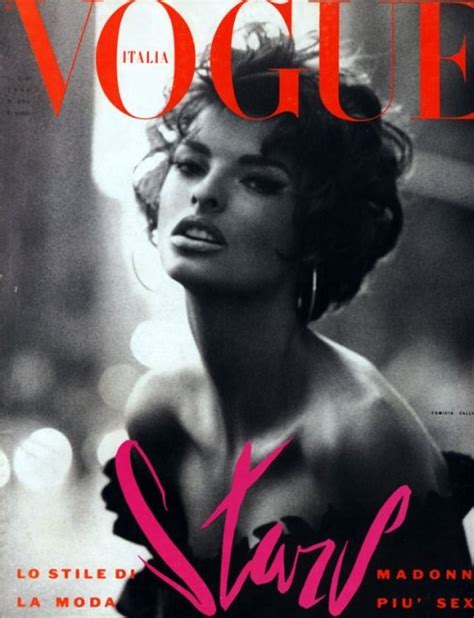 Linda Evangelista In Vogue Italia Vintage Vogue Linda Evangelista