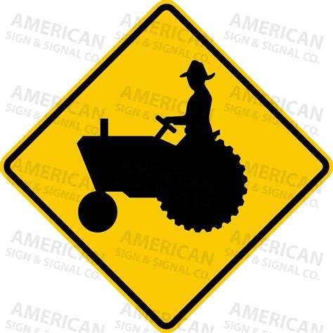 W11 5 Farm Machinery Tractor Warning Sign