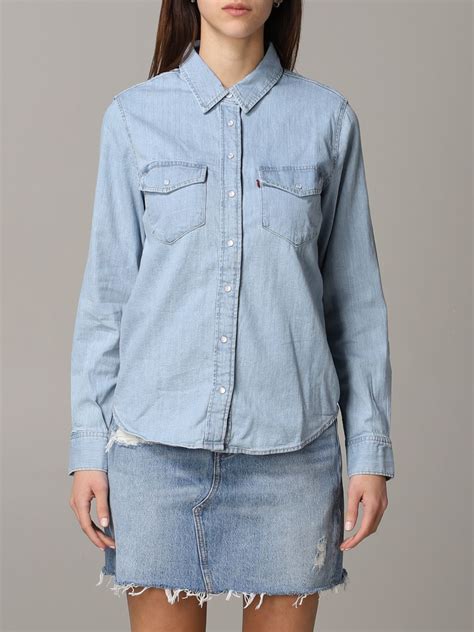Chemise à carreaux femme levis m, très bon état. Chemise en jean Levi's | Chemise Levi's Femme Denim ...