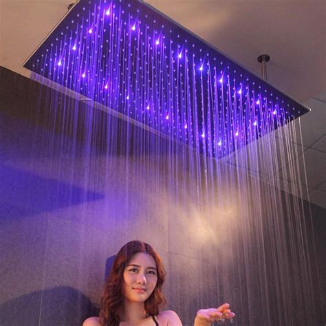 massimo luxury led rainfall ceiling shower head ceiling shower head led shower head shower