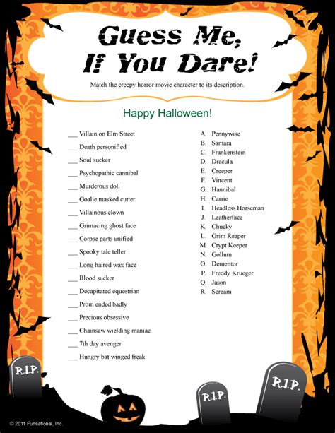 Halloween Games Free Printable