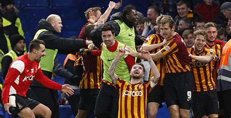 Chelsea are sitting very deep and soaking up all the pressure, kante winning tackles and then buying fouls. Chelsea vs Bradford City report: Bantams produce one of ...