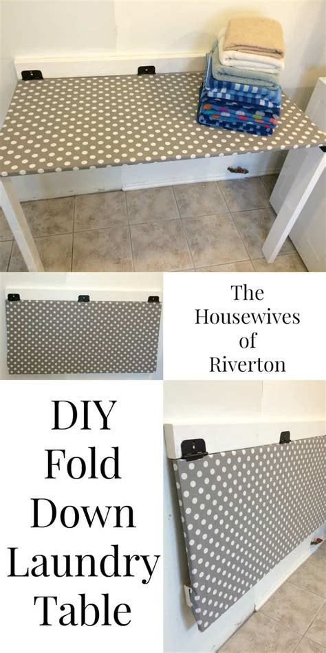 Diy Drop Down Laundry Table Creative Housewives